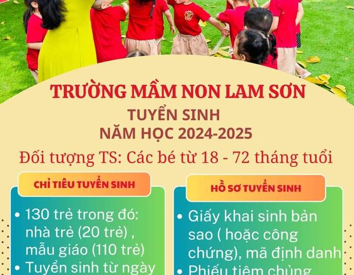 THÔNG BÁO TUYỂN SINH NĂM HỌC 2024 – 2025